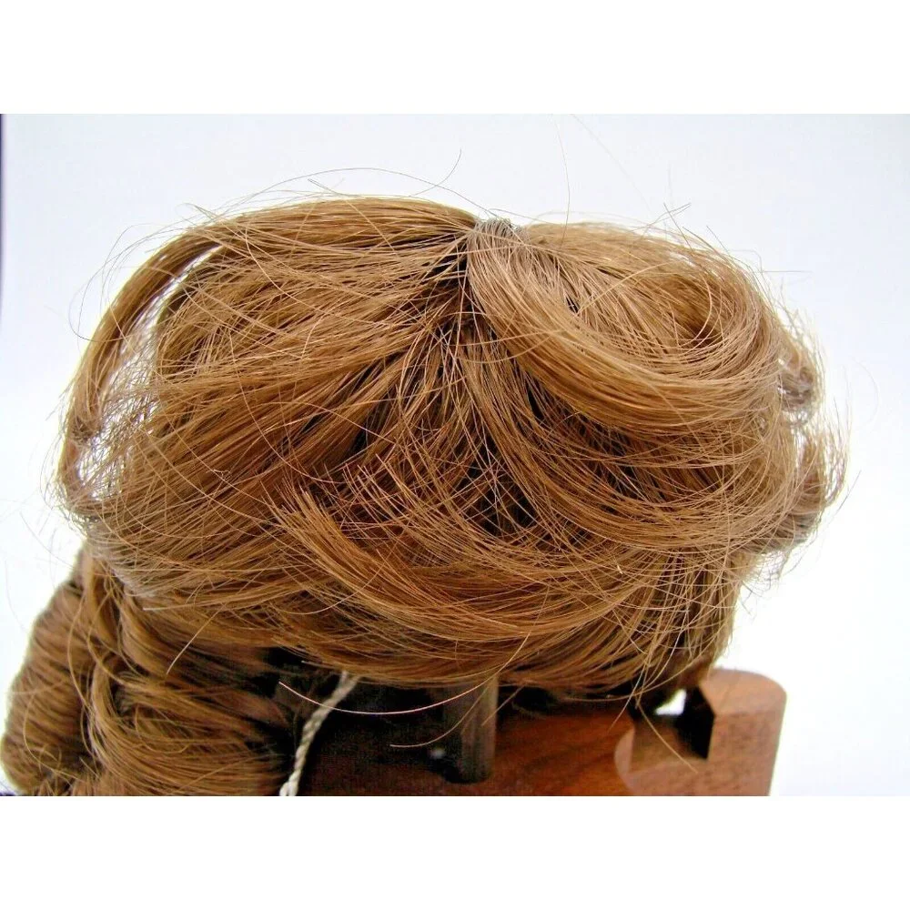 Modacrylic Doll Wig Nicole Light Brown Size 6-7 French Curl Ringlets Bow w/ Box